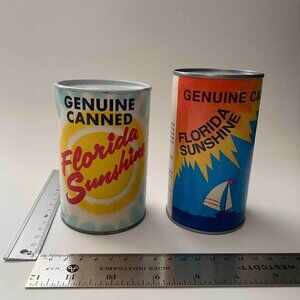 Lot of 2 1960's Vintage Genuine Canned Can of Florida Sunshine Postcard …